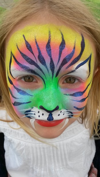 rainbow tiger face paint